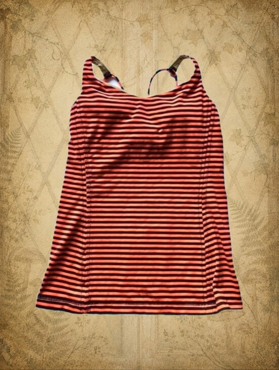 lululemon athletica Tops - Fairy Fashion🧵🧚 Lululemon Tank Top Orange Navy Blue sz S